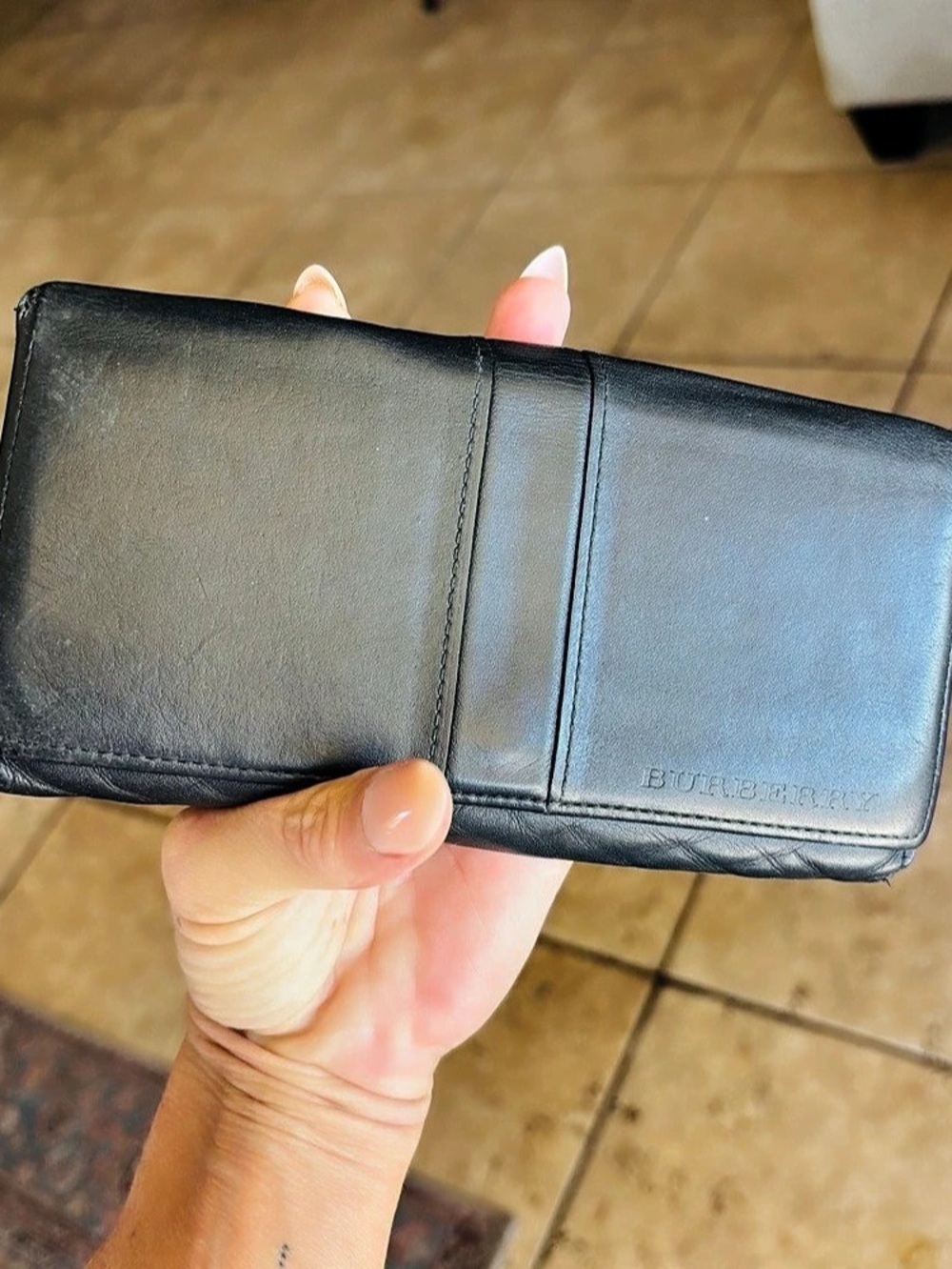 Burberry Nova Check plaid Continental Wallet in Black & Red - Picture 4 of 9